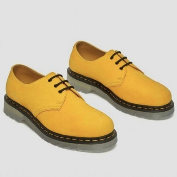 🩵NIB Dr. Martens Yellow Iced II Buttersoft Leather Unisex Oxfords Size 8 - Picture 1 of 16